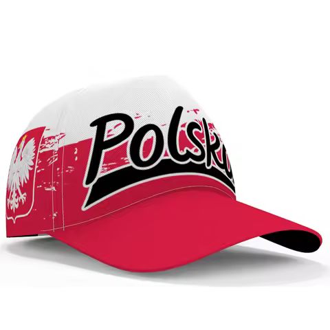 Poland Baseball Caps Free 3d Custom Name Team Logo Pl Hat Pol Country Fishing Travel Polish Nation P