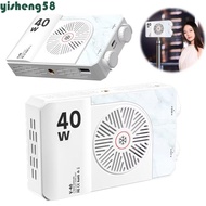YISHENG RGB LED Camera Light, 40W 2800-9000K Mini LED Video Lamp, Multi-functional 4400mAh Battery F