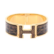 【二手】愛馬仕 HERMES Clic Clac H GP（鍍金）手鐲 女士 二手 A