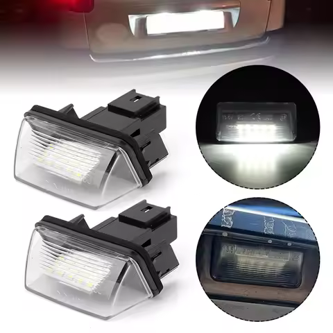 6340.A3 18 LED Number License Plate Lights E8 For Citroen C3 C4 Picasso C5 BERLINGO XSARA Peugeot 20