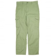 COMME des GARCONS HOMME 2022 春夏系列：日本製造棉質斜紋錐形工裝褲 HI-P013，M 碼，橄欖色，6 個口袋，拉鍊門襟。二手。 [COMME des GARCONS HO