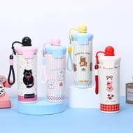 Stainless Steel 316 600ml/20oz Cold Water Glass Straw Heat Preservation Cup Easy To Carry Cute Patte