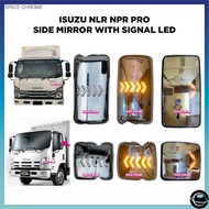 ISUZU NLR NPR PRO SIDE MIRROR CHROME WITH LED SIGNAL MIRROR ISUZU NPR PRO ACCESSORIES CHROME LED LIG