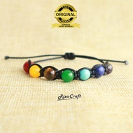 CAKRA LAYER 7 Chakra Crystal Stone Drawstring Bracelet for Men and Women Original