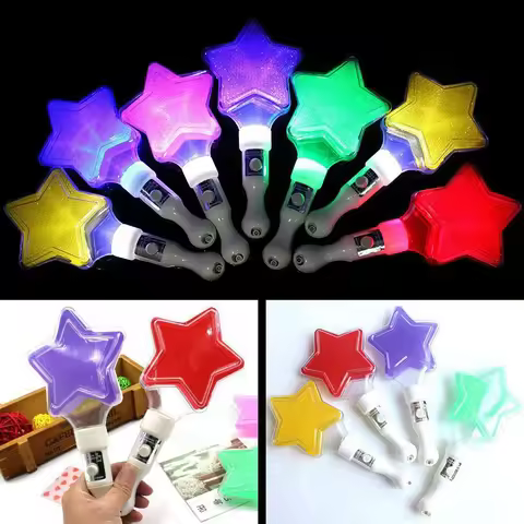 1/2/5/10pc Heart Star Lightstick Kpop Idol Concert Lightstick Glow Stick LED Night Glowing Rods Kpop