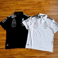 adidas MERCEDES - AMG PETRONAS FORMULA 1 TEAM POLO SHIRT 梅賽德斯AMG馬石油F1車隊 套頭條紋短袖Polo衫