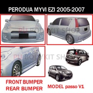 PERODUA MYVI EZI 2005-2007 FULL SET BODYKIT PASSO V1 FRONT BUMPER,SIDE SKIRT,REAR BUMPER