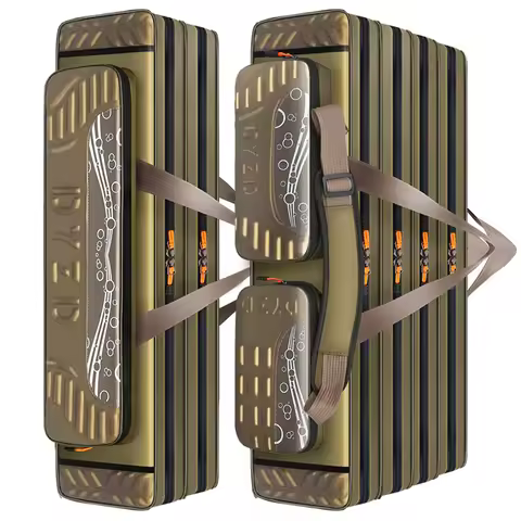 125cm/ 130cm 4 Layer Fishing Bag Oxford Cloth Folding Fishing Rod Reel Bag Fishing Tackle Storage Ba