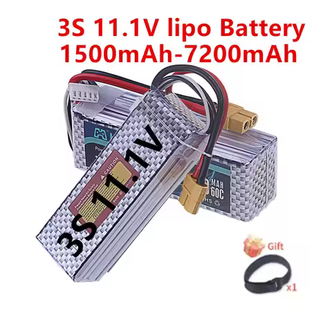 11.1v 1500mAh 2200mAh 2800mAh 3000mAh 3300mAh 6000mAh 60C LiPo Battery T Plug for Rc Car Drone Airpl