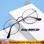 Promotion Style Cermin Mata Unisex Spectacle Frame Clear Lens Round Fashion Simple Design Frame No P