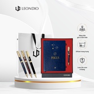 [GIFT SET] ZODIAC leather cover notebook GIFT SET, A5 size, Leon Dio Classic Lapis Lazuli autograph 