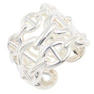 【二手】愛馬仕 HERMES 戒指 Chaine d'Ancre Enchainee GM 戒指 925純銀 Chaine d'Ancre Enchainee GM 戒指 女士二手 A