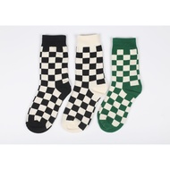 Korean iconic Checkered Socks Street Style Checkered Socks