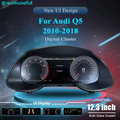 12.2 inch LCD Digital Cluster dashboard For Audi Q5 2010-2018 Years Dashboard Panel Speedometer Virt