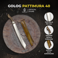 Jawara Pisau | Golsem Golok Kebun Sembelih Pattimura 40 cm Baja Per Multifungsi Tebas Kayu dan Bambu