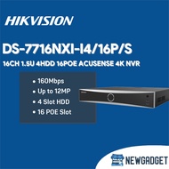 HIKVISION DS-7716NXI-I4/16P/S 16CH 1.5U 4HDD 16POE ACUSENSE 4K NVR