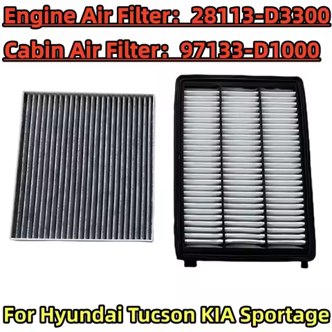 Engine Air Filter and Cabin Air Filter Combo Set For Hyundai Tucson KIA Sportage L4 2.0L 2.4L Auto P