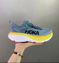 HOKA ONE ONE Bondi 8 4E Wide邦代8 低幫跑步鞋 男女同款 藍黑寬版