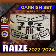 TOYOTA RAIZE 2022-2023 GARNISH SET white raize logo (raize accessories)