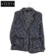 Escada 藍色 5010317 斜紋軟呢針織外套，38 碼