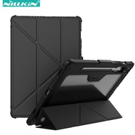 Nillkin Smart Flip Cover for Samsung Galaxy Tab S9 FE+ FE Plus S9 S9+ S9 Ultra Shockproof Leather PC Camera Protection Case with Pencil Holder
