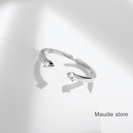 Simple Full Real Moissanite Diamond Ring Dual Design Stackable Diamond Moissanite Ring