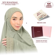 Siti Khadijah Telekung Signature Amiely in Ash Green + Online Lite Gift Box + Free Kad Raya