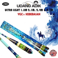 YGC Joran Teleskopik 2/8 Ultra Light KEBEBASAN 1.8m 2.1m 2.4m 2.7m Udang Galah Rod Prawn Pancing Kol