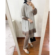 Setelan Dealova Tunik Rayon Premium Oneset Wanita Mosa Batik