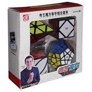 QiYi Gift Set WCA 4 in 1 Shaped Cube Megaminx Pyraminx Skewb Mastermorphix Speed Rubik's Cube Black