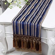 Ceremony Kung Fu Tea Table Flag Striped Cotton And Linen Table Flag Coffee Table Flag Bed Flag (Colo