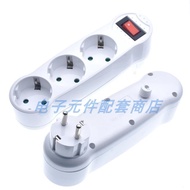 German Standard Conversion Socket 3-Bit 16A European Standard with Switch Extension Socket One to Th