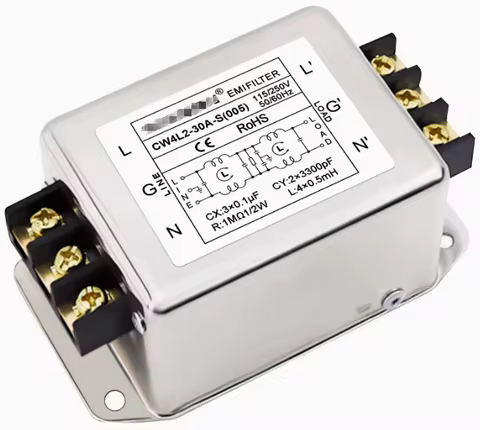 Single phase power filter CW4L2-30A-S (005) 3A to 35A terminal 220v AC EMI power anti-interference h