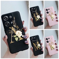 Cute Letters Painted Case For OPPO Reno8 Pro Plus Casing OPPO Reno8Pro Plus 5G Matte Shockproof Soft TPU Cover Cases