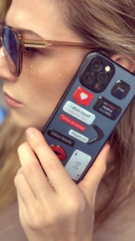 3D蓬松手机贴纸 可爱时尚笔记本电脑贴纸套装