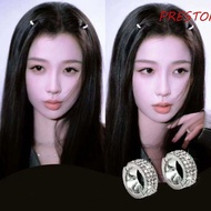 PRESTON 2/4/6pcs/set Hair Braid Tubes, Y2K Metal Clips Silver Round Hairclasp, Performance Makeup Sh