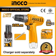 INGCO สว่านไร้สาย 12V รุ่น CDLI12456