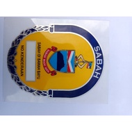 Oval country mirror sticker