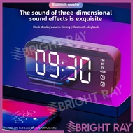 BLUETOOTH Radio FM Mirror Wireless Speaker Bluetooth Digital Clock Jam Cermin 收音机 Alarm Clock Jam Lo
