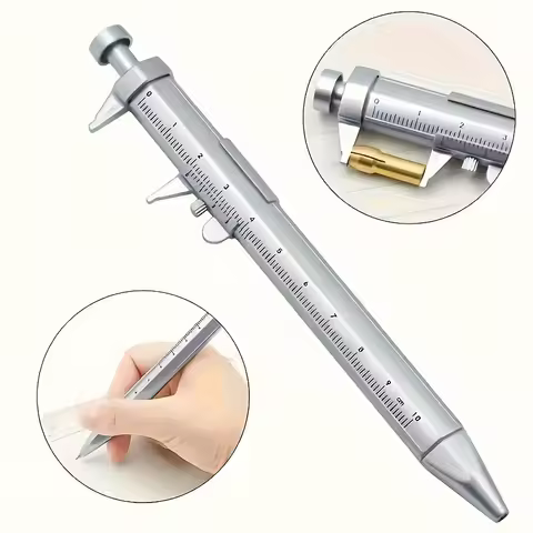 2pcs Digital Caliper Pens with Metric Scale 0.0 to 3.94 Inches, 0.1mm Accuracy Multifunctional Measu