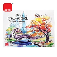 Akar Blok Lukisan Saiz B4 165gsm (3 Buku / Set, 18 Muka Surat Termasuk Kulit) – B4 Drawing Block / A