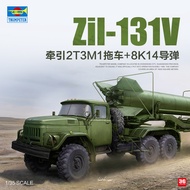 3G Model Trumpeter 01081 Soviet Zil-131V Tractor 2T3M1 Trailer & 8K14 Missile 1/35