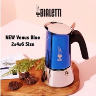 Bialetti NEW Venus Blue Stainless Moka Pot 3 Size, Induction, Stainless Pot, Hand Drip, Espresso, Co