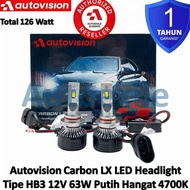 Autovision Carbon LX LED HB3 9005 12V 4700K Warm White Original High Beam Lamp