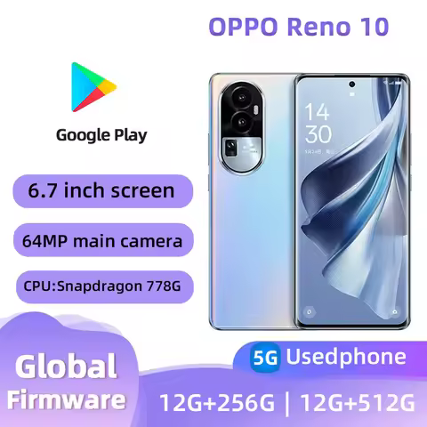 OPPO Reno 10 5G Cell Phone Android CPU Snapdragon778G 6.7inch OLED 80W SuperVOOC 4600Mah Battery NFC