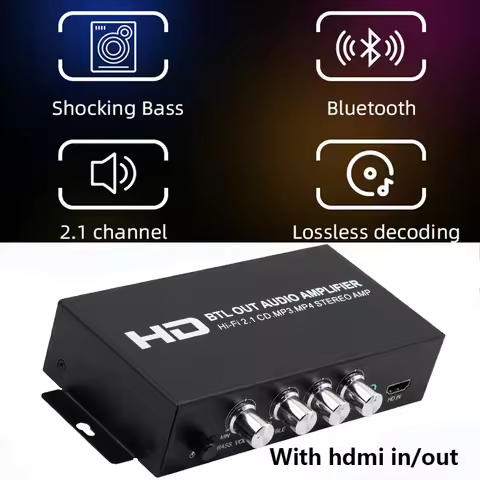 2.1CH 80W×2(L/R)+80W(sub) Class D Stereo Digital Audio Amp with Subwoofer HDMI Output forcar/marine/