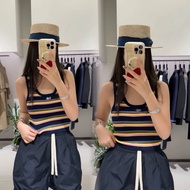 2hand. shirt Sleeveless Stripe m. k28