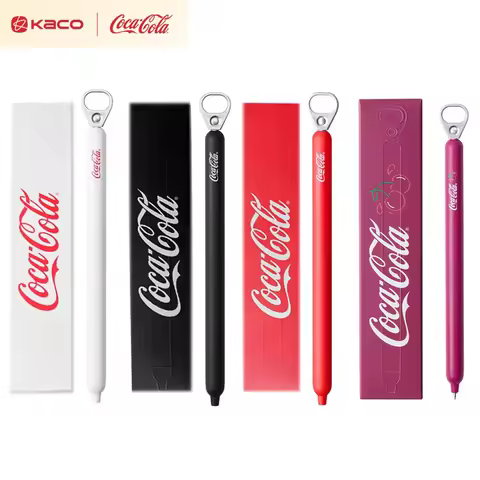KACO Coca-Cola Limited Gel Pen,Kawaii Cherry Pull-Tab Ins Pressure Relief Signing Canetas 0.5mm Blac
