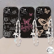 Creative Graffiti Splash Ink Butterfly Bracelet Phone Case For OPPO A17K A78 A38 A16 A54 A15 A17 A58