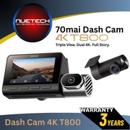 [New launch] 70mai T800 4K 3 Channel Dashcam